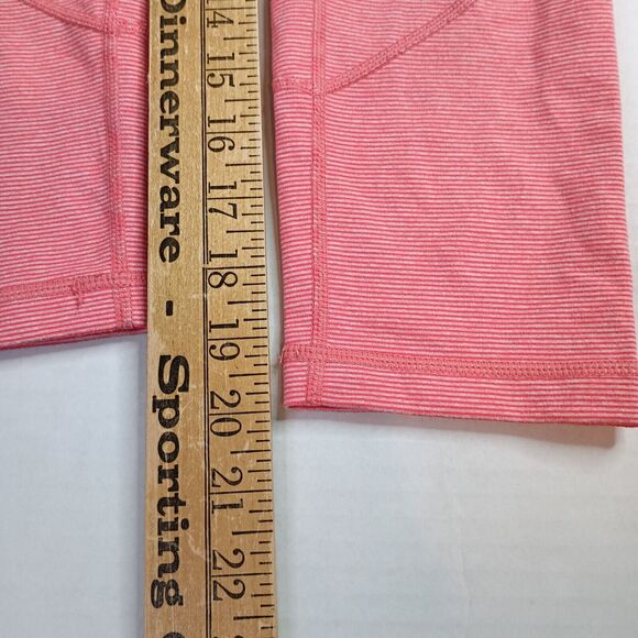 Zella Womens Capri Leggings Yoga Pants Size XS XSmall Pink Micro Stripe - Picture 2 of 7